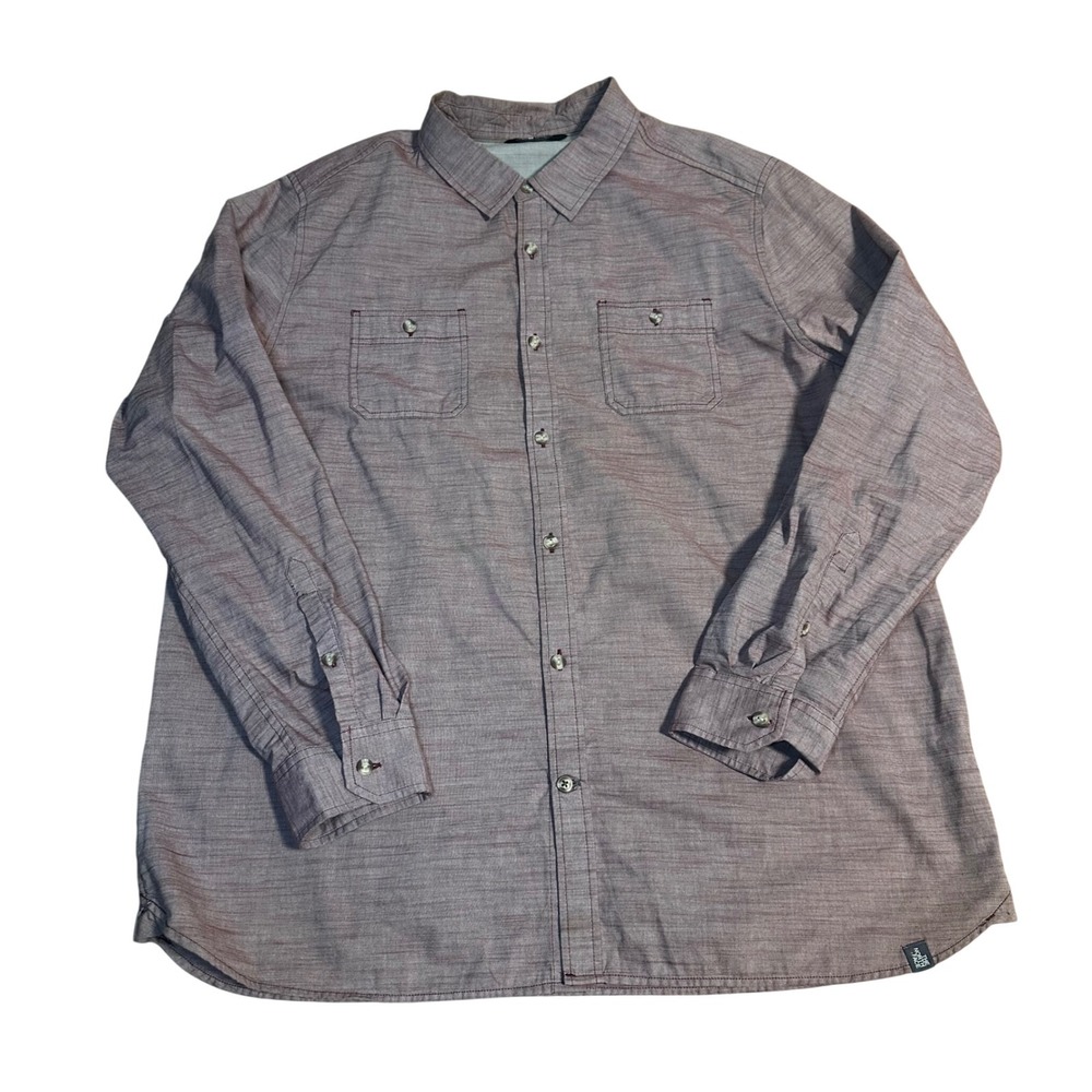 The North Face Mens Chambray Button Up Shirt Long Sleeve Casual XXL